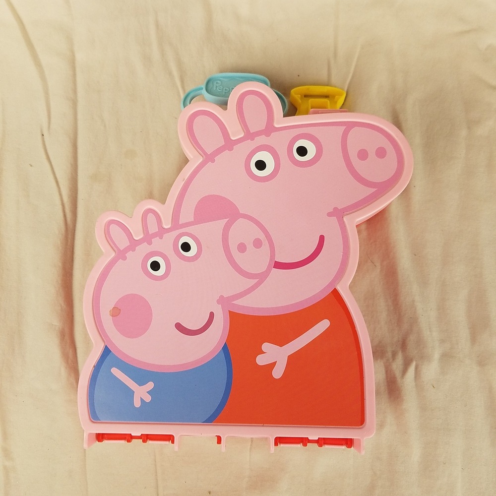 Peppa Pig Carry Storage Case Toy Kids Red 4‎ Figurines